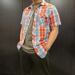 Mens Short Sleeve Button up